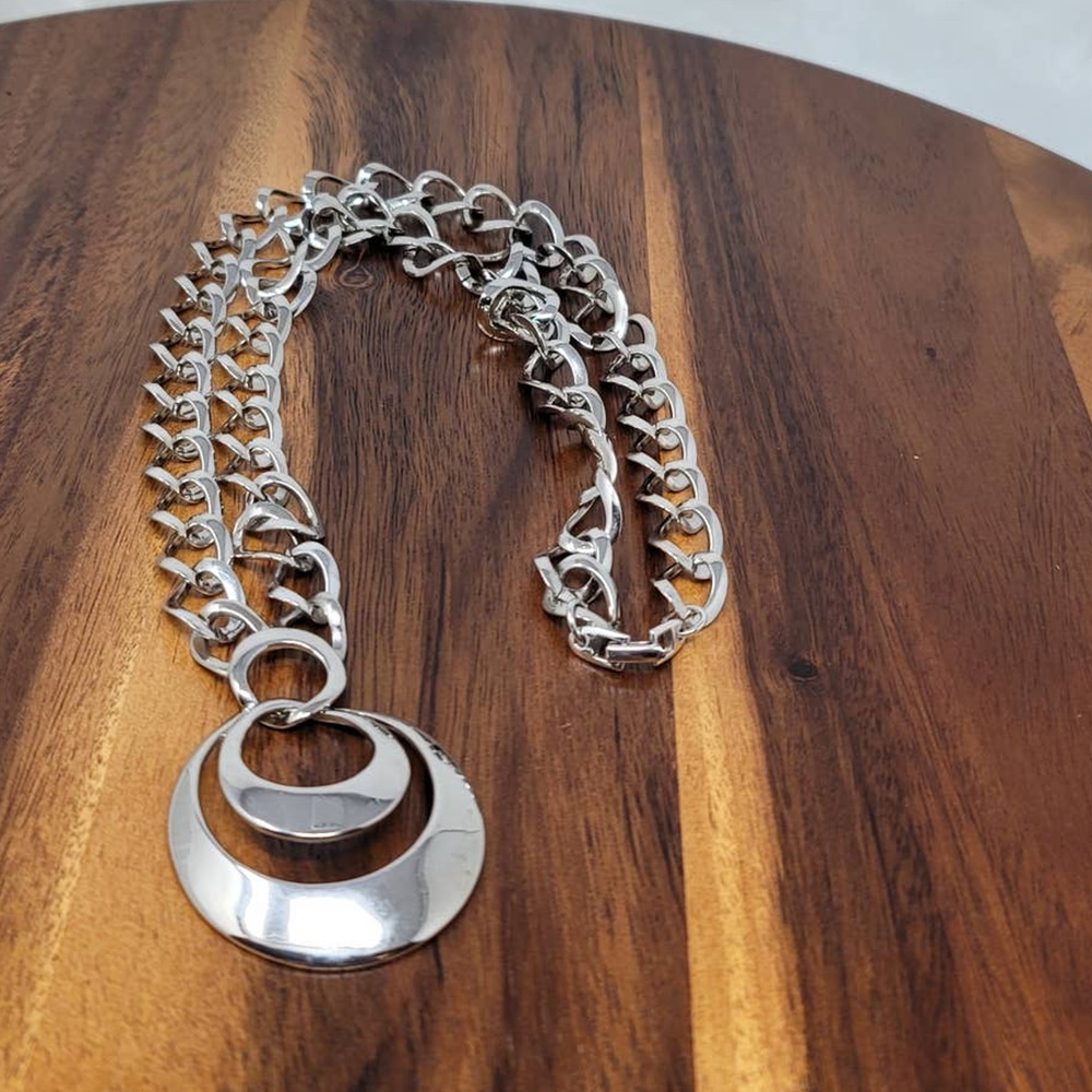 Napier Vintage "Geometric SIlver Tone" Necklace